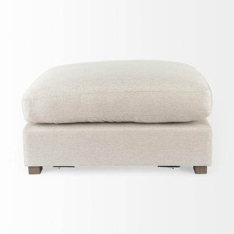 Mercana Valence 38.6L x 26.0W x 17.7H Beige 2/3 Ottoman Sectional Piece