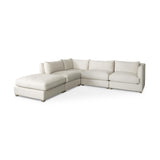 Mercana Valence 38.6L x 38.6W x 17.7H Beige Full Size Ottoman Sectional Piece