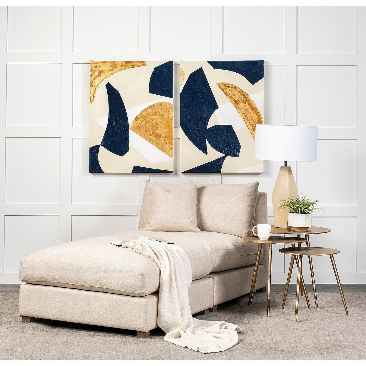 Mercana Valence 38.6L x 38.6W x 17.7H Beige Full Size Ottoman Sectional Piece