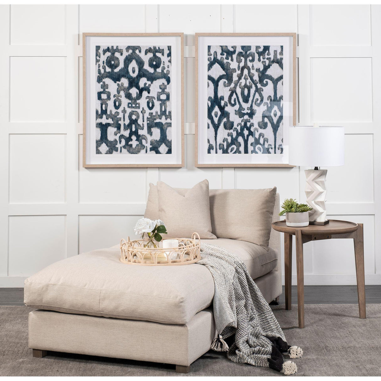 Mercana Valence 38.6L x 38.6W x 17.7H Beige Full Size Ottoman Sectional Piece