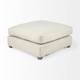 Mercana Valence 38.6L x 38.6W x 17.7H Beige Full Size Ottoman Sectional Piece