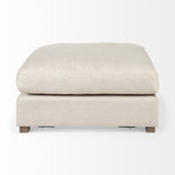 Mercana Valence 38.6L x 38.6W x 17.7H Beige Full Size Ottoman Sectional Piece