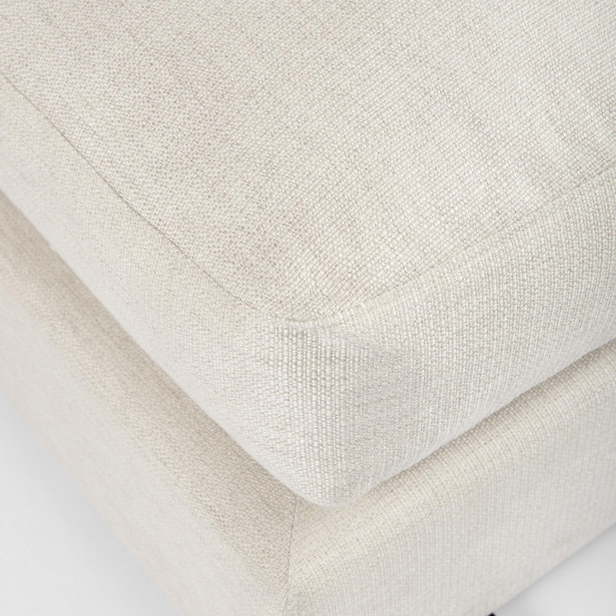 Mercana Valence 38.6L x 38.6W x 17.7H Beige Full Size Ottoman Sectional Piece