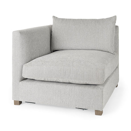 Mercana Valence 37.8L x 38.6W x 28.3H Light Gray Corner Sectional Piece