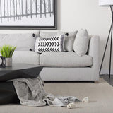 Mercana Valence 37.8L x 38.6W x 28.3H Light Gray Corner Sectional Piece
