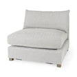 Mercana Valence 38.2L x 38.6W x 28.3H Light Gray Armless Sectional Piece