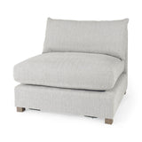 Mercana Valence 38.2L x 38.6W x 28.3H Light Gray Armless Sectional Piece