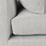Mercana Valence 38.2L x 38.6W x 28.3H Light Gray Armless Sectional Piece
