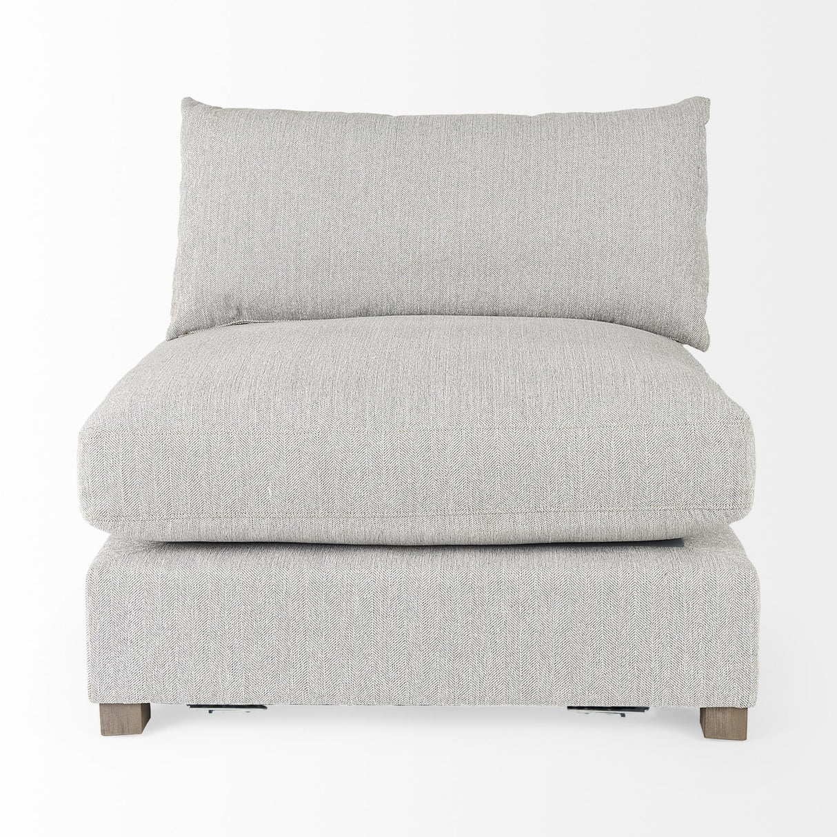 Mercana Valence 38.2L x 38.6W x 28.3H Light Gray Armless Sectional Piece