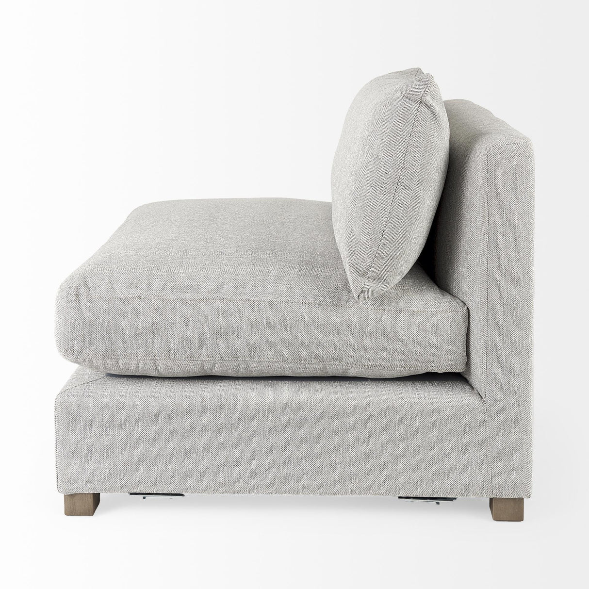 Mercana Valence 38.2L x 38.6W x 28.3H Light Gray Armless Sectional Piece