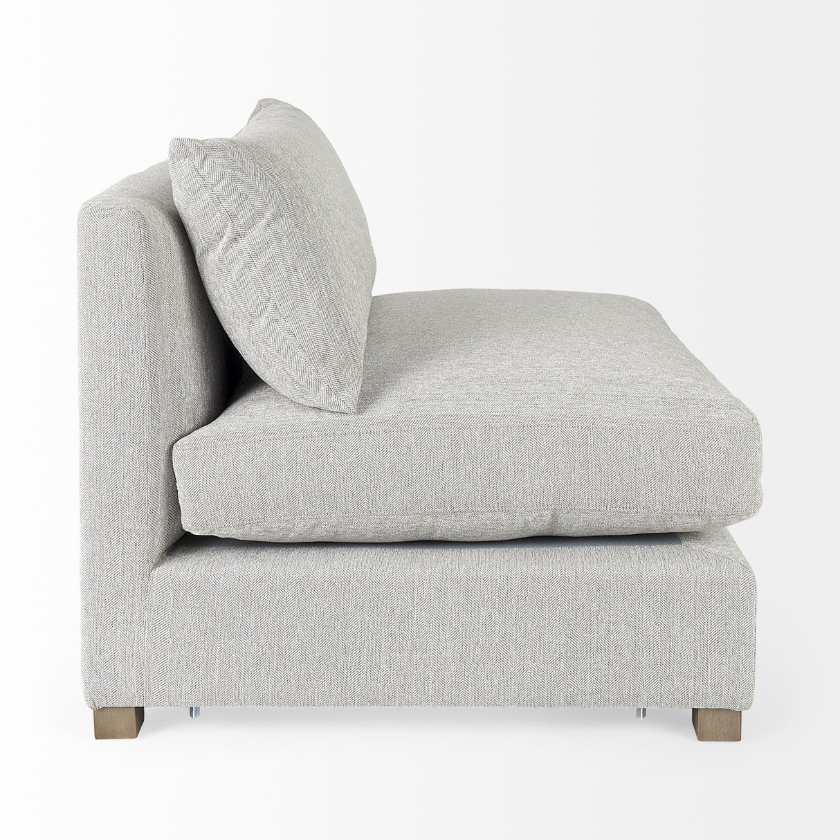 Mercana Valence 38.2L x 38.6W x 28.3H Light Gray Armless Sectional Piece