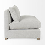 Mercana Valence 38.2L x 38.6W x 28.3H Light Gray Armless Sectional Piece