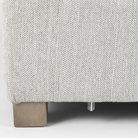 Mercana Valence 38.6L x 26.0W x 17.7H Light Gray 2/3 Ottoman Sectional Piece