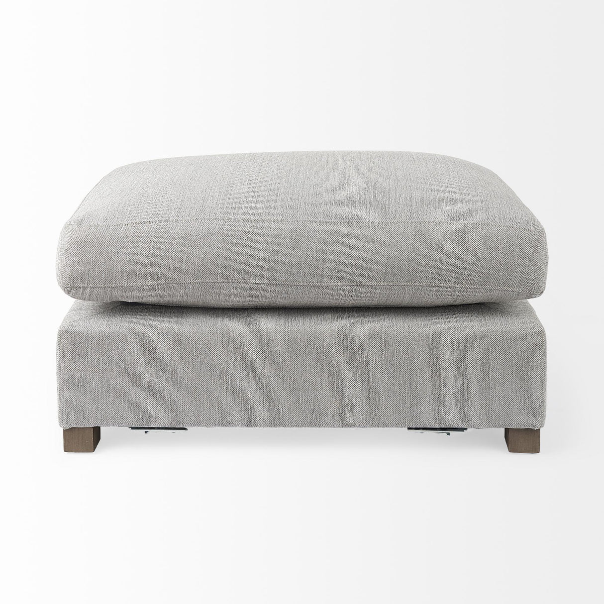 Mercana Valence 38.6L x 26.0W x 17.7H Light Gray 2/3 Ottoman Sectional Piece