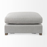 Mercana Valence 38.6L x 26.0W x 17.7H Light Gray 2/3 Ottoman Sectional Piece