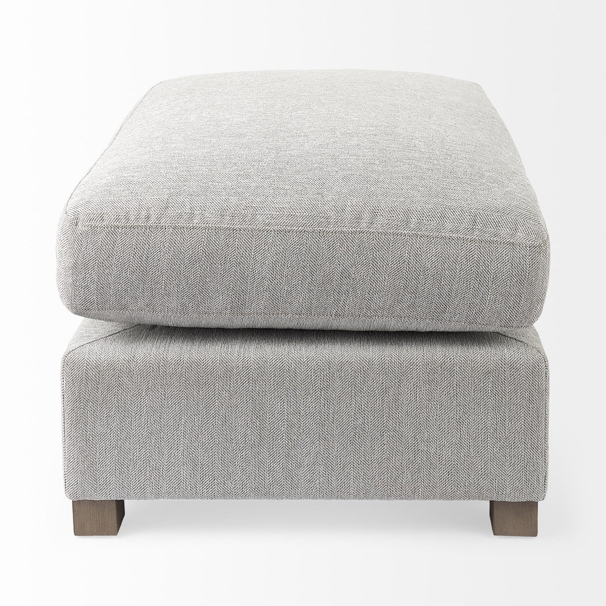Mercana Valence 38.6L x 26.0W x 17.7H Light Gray 2/3 Ottoman Sectional Piece