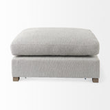 Mercana Valence 38.6L x 26.0W x 17.7H Light Gray 2/3 Ottoman Sectional Piece