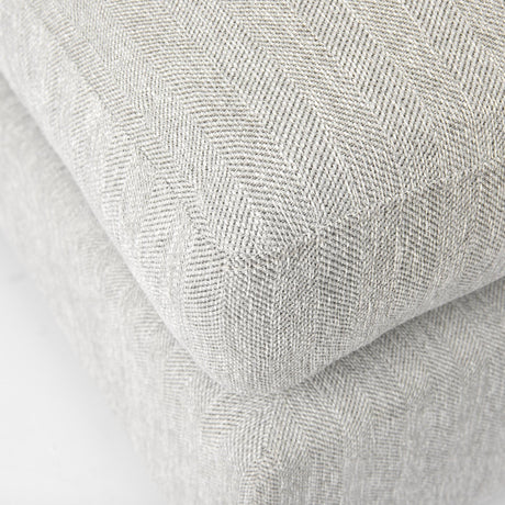 Mercana Valence 38.6L x 26.0W x 17.7H Light Gray 2/3 Ottoman Sectional Piece