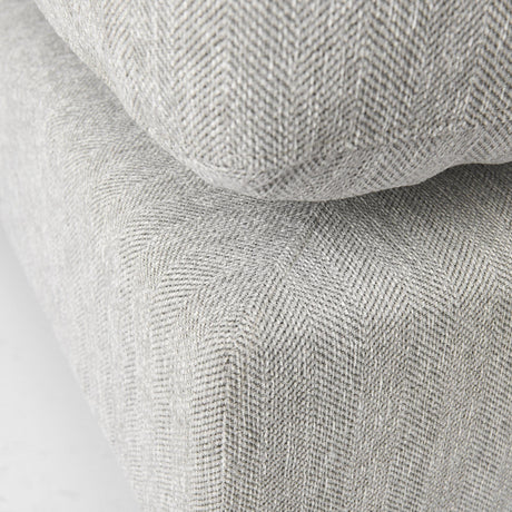 Mercana Valence 38.6L x 26.0W x 17.7H Light Gray 2/3 Ottoman Sectional Piece