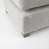 Mercana Valence 38.6L x 26.0W x 17.7H Light Gray 2/3 Ottoman Sectional Piece