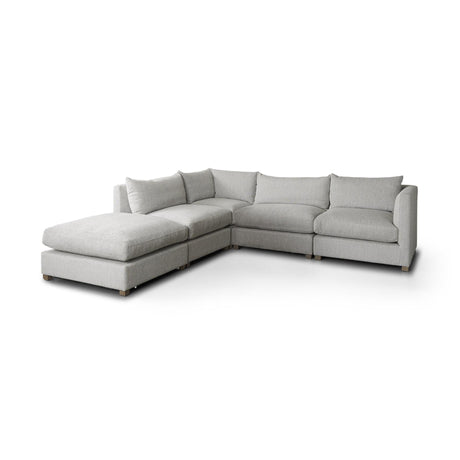 Mercana Valence Light Gray Arm Pillow Sectional Piece