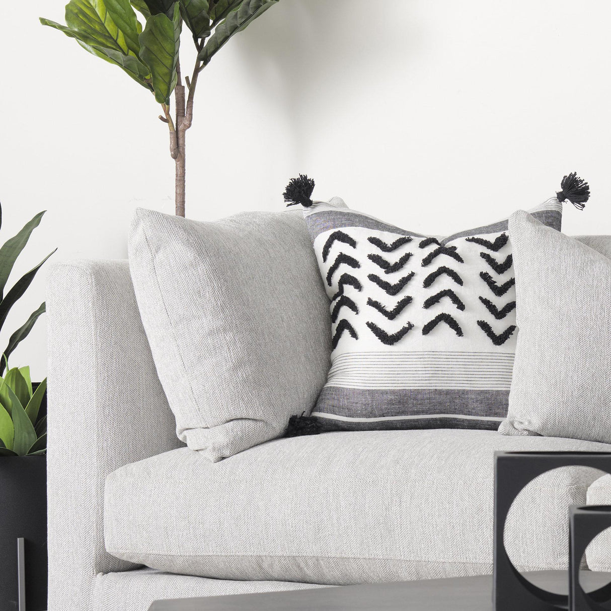 Mercana Valence Light Gray Arm Pillow Sectional Piece
