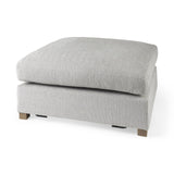 Mercana Valence 38.6L x 38.6W x 17.7H Light Gray Full Size Ottoman Sectional Piece