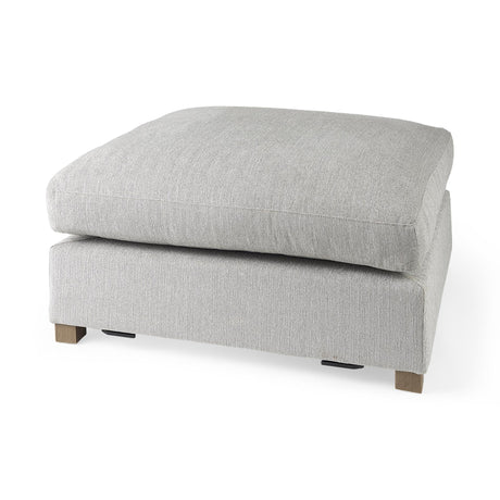 Mercana Valence 38.6L x 38.6W x 17.7H Light Gray Full Size Ottoman Sectional Piece