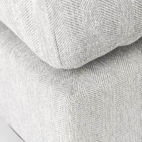 Mercana Valence 38.6L x 38.6W x 17.7H Light Gray Full Size Ottoman Sectional Piece