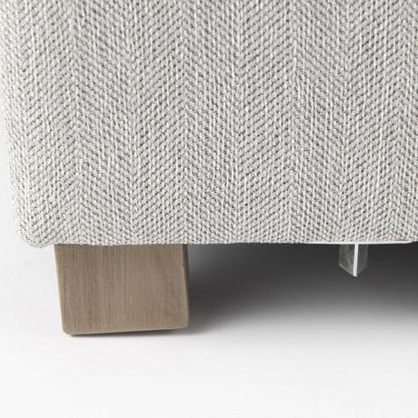 Mercana Valence 38.6L x 38.6W x 17.7H Light Gray Full Size Ottoman Sectional Piece