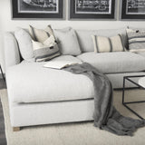 Mercana Valence 38.6L x 38.6W x 17.7H Light Gray Full Size Ottoman Sectional Piece