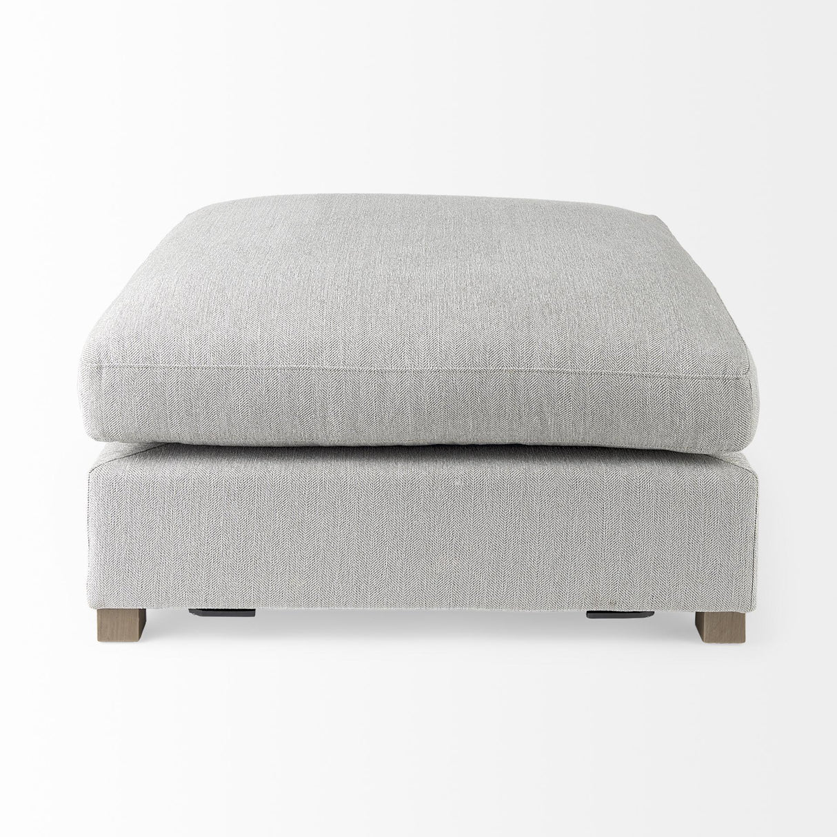 Mercana Valence 38.6L x 38.6W x 17.7H Light Gray Full Size Ottoman Sectional Piece