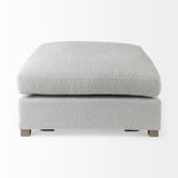 Mercana Valence 38.6L x 38.6W x 17.7H Light Gray Full Size Ottoman Sectional Piece