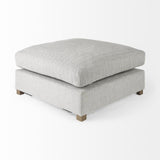 Mercana Valence 38.6L x 38.6W x 17.7H Light Gray Full Size Ottoman Sectional Piece