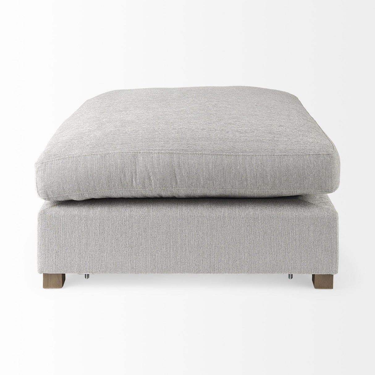 Mercana Valence 38.6L x 38.6W x 17.7H Light Gray Full Size Ottoman Sectional Piece