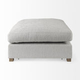 Mercana Valence 38.6L x 38.6W x 17.7H Light Gray Full Size Ottoman Sectional Piece