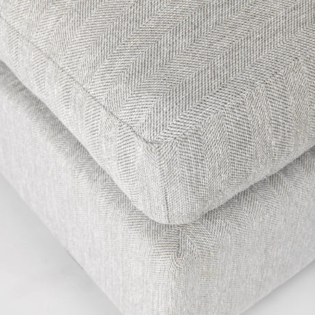 Mercana Valence 38.6L x 38.6W x 17.7H Light Gray Full Size Ottoman Sectional Piece