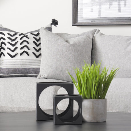 Mercana Valence Light Gray Throw Pillow Sectional Piece