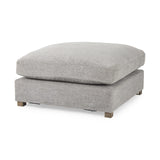 Mercana Valence 38.6L x 38.6W x 17.7H Medium Gray Full Size Ottoman Sectional Piece