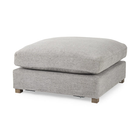Mercana Valence 38.6L x 38.6W x 17.7H Medium Gray Full Size Ottoman Sectional Piece
