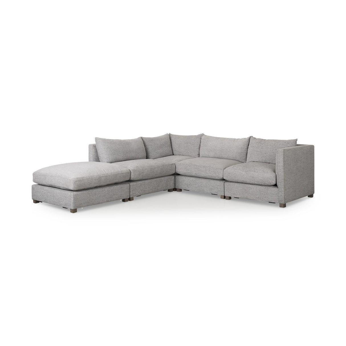Mercana Valence 38.6L x 38.6W x 17.7H Medium Gray Full Size Ottoman Sectional Piece