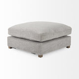 Mercana Valence 38.6L x 38.6W x 17.7H Medium Gray Full Size Ottoman Sectional Piece