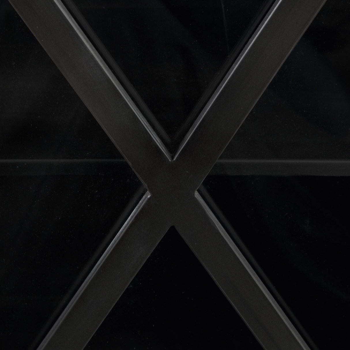 Mercana Poppy III 40L x 16W Black Metal With Glass Door Accent Cabinet