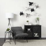 Mercana Poppy III 40L x 16W Black Metal With Glass Door Accent Cabinet