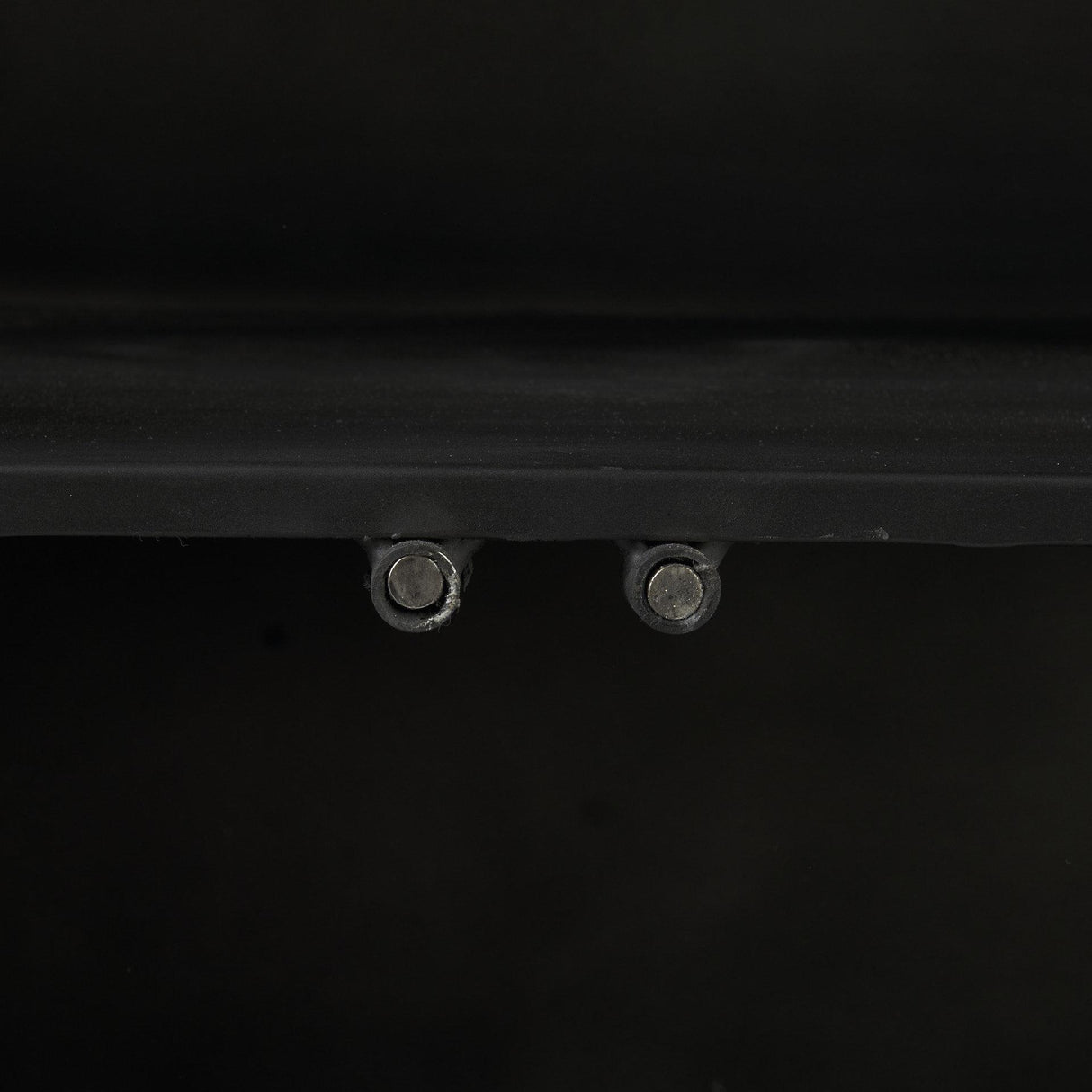 Mercana Poppy III 40L x 16W Black Metal With Glass Door Accent Cabinet