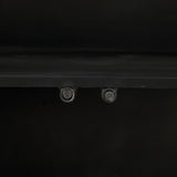 Mercana Poppy III 40L x 16W Black Metal With Glass Door Accent Cabinet