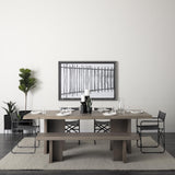 Mercana Konstantin 94.0 x 40.0 x 30.0 Medium Brown Wood W/ Live Edge Rectangular Dining Table