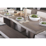 Mercana Konstantin 94.0 x 40.0 x 30.0 Medium Brown Wood W/ Live Edge Rectangular Dining Table