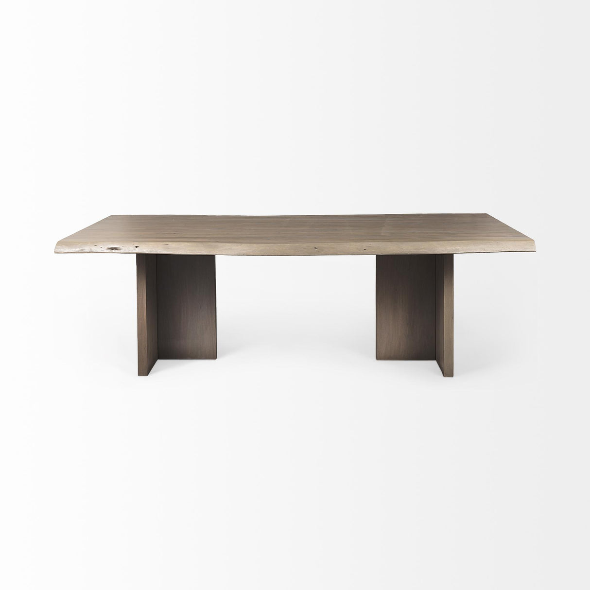 Mercana Konstantin 94.0 x 40.0 x 30.0 Medium Brown Wood W/ Live Edge Rectangular Dining Table