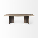 Mercana Konstantin 94.0 x 40.0 x 30.0 Medium Brown Wood W/ Live Edge Rectangular Dining Table